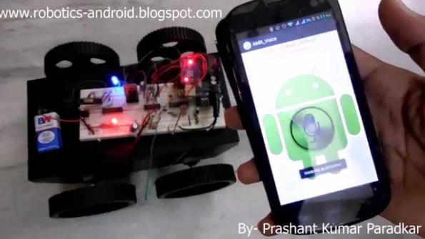mobile phone control robot